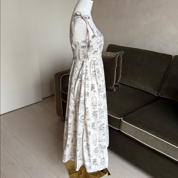 Abercrombie & Fitch Cheers to Capri Italy Printed Dress Midi Size XSP Petite - Picture 8 of 13